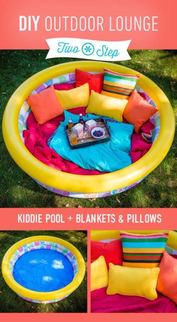 kid friendly backyard ideas on a budget, outdoor lounge for kids. outdoor theater