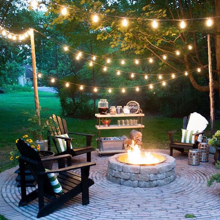 backyard string lights