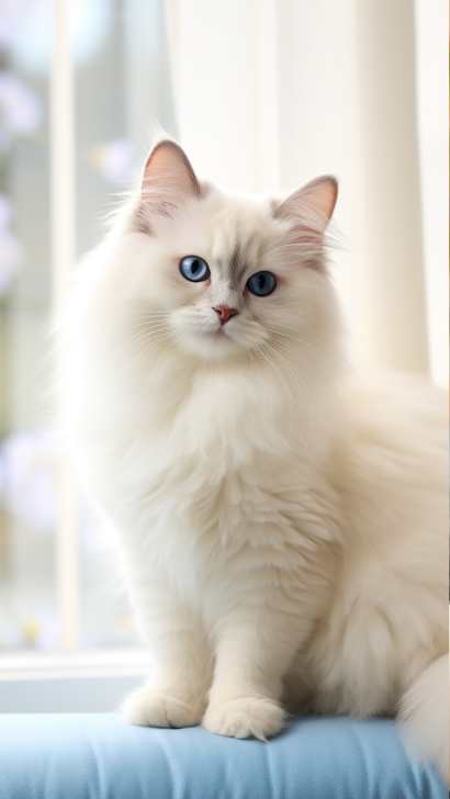 cream ragdoll cat